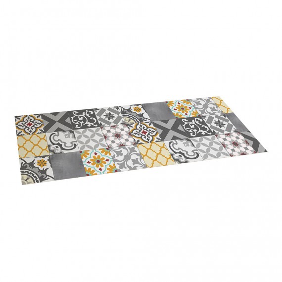 Alfombra vinilica croma patch gris-ambar 50x140cm cintacor - storplanet