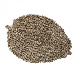 Mantel individual de junco modelo hoja 49 x 34 x 1,5 cm