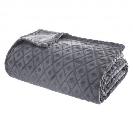 Plaid/manta modelo winter rhombus color gris 230 x 180 cm