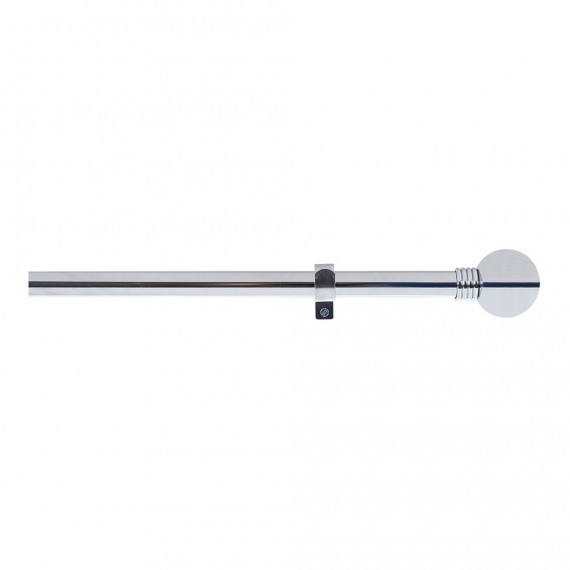 Kit barra cortina anillo extensible de 160 a 300cm cromo cintacor - storplanet