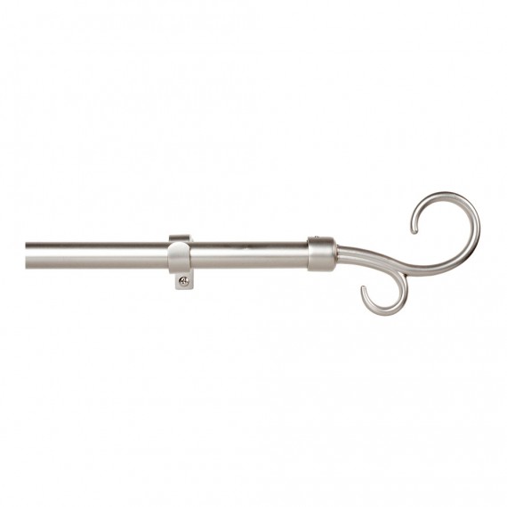 Kit barra cortina baculo extensible de 160 a 300cm plata cintacor - storplanet