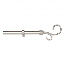 Kit barra cortina báculo plata extensible de 160 - 300 cm