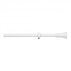 Kit barra cortina blanco cono extensible de 160 a 300 cm