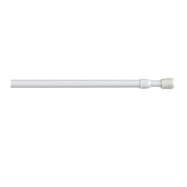 Portavisillo extensible a presión rosca blanco, ø0,8 x 50 - 85 cm, 2 uds