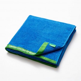 Toalla de playa 160x90cm 450g/m² azul benetton