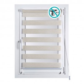 Estor enrollable clip & fix, noche & dia, lino 120 x 180 cm