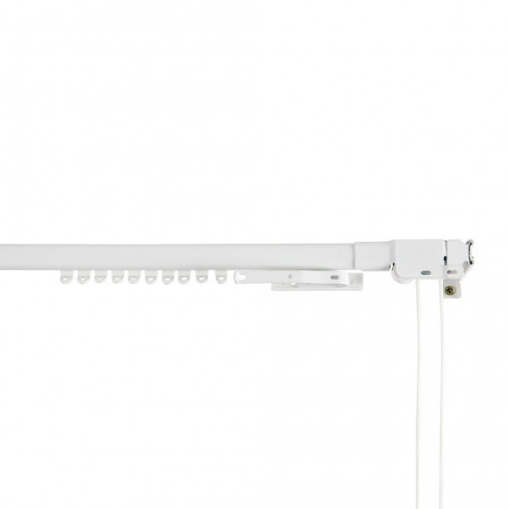 Riel reforzado extensible 120-210cm blanco cintacor - storplanet