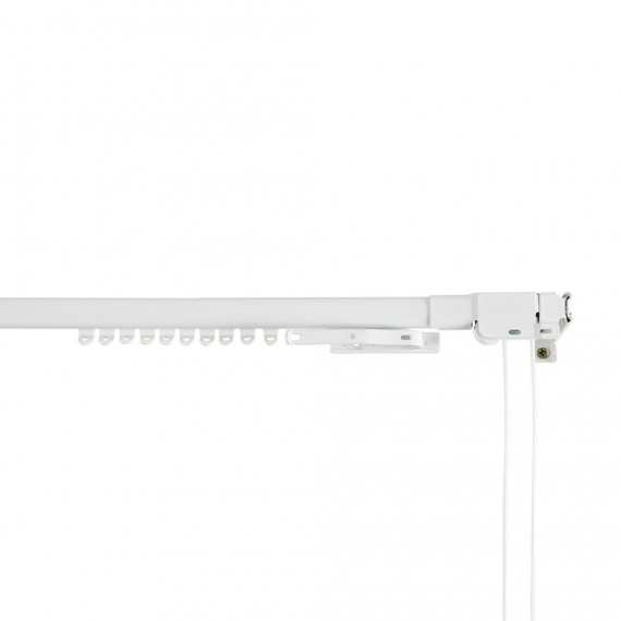 Riel reforzado extensible 160-300cm blanco cintacor - storplanet