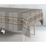 Rollo de hule mantel beige-marrón 140cm x 25m exma