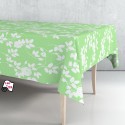 Rollo de hule mantel hojas verde claro 140cm x 25m exma