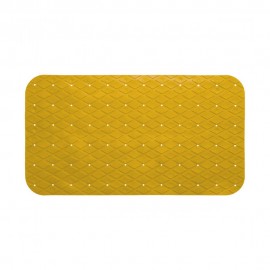 Alfombra de ducha interior rectangular antideslizante mostaza 69 x 39 cm