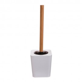Escobillero wc de bambu-blanco colección 'natureo'