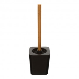 Escobillero wc bambu-negro colección 'natureo'