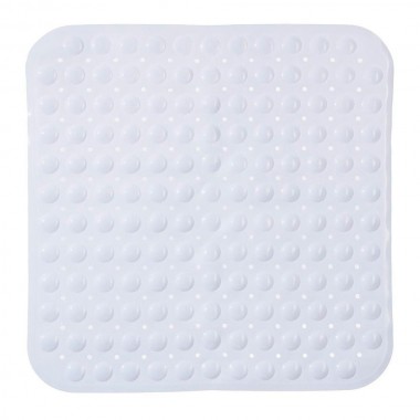 Alfombra ducha cuadrada blanca 55x55cm