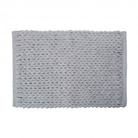 Alfombra de baño gris 50 x 75 cm