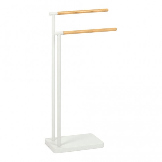 Toallero pie blanco de metal 30x20x78cm ba72128 andrea house