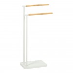 Toallero pie blanco de metal 30x20x78cm ba72128 andrea house