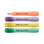 Pack con 4 rotuladores fluorescentes punta 2-4mm varios en estuche milan