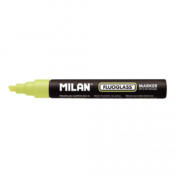 Blister con rotulador amarillo fluoglass 2 - 4mm milan
