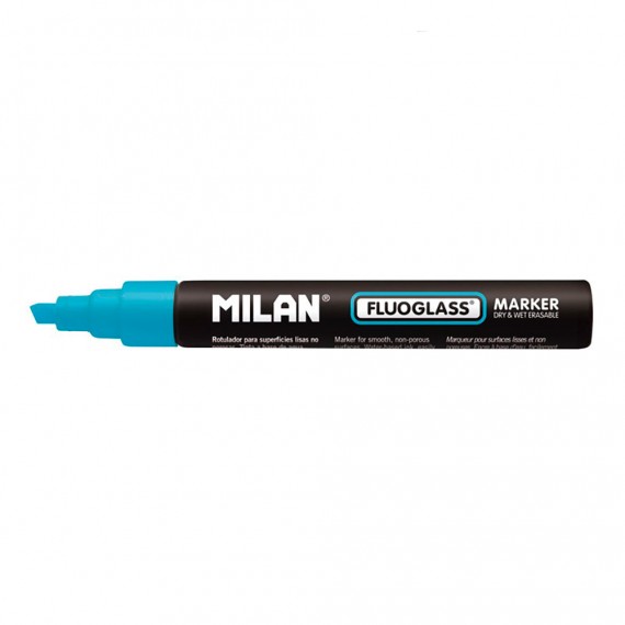 Blister con rotulador azul fluoglass 2 - 4mm milan
