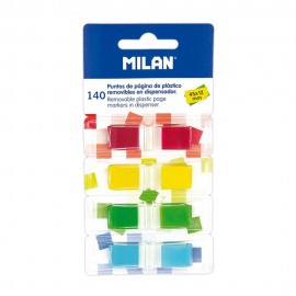 Pack 140 puntos de pagina en 4 dispensadores colores surtidos