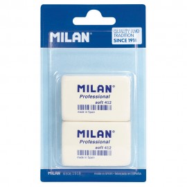 Gomas de borrar soft 412 professional, blister 2 uds