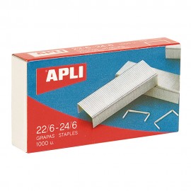 Grapas galvanizadas 22/6-24/6 para grapadoras de sobremesa