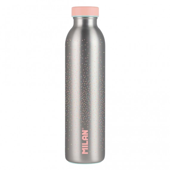 Botella isotérmica de acero inoxidable 591ml serie silver, rosa milan