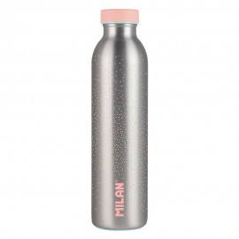 Botella isotérmica de acero inoxidable serie silver, rosa 591 ml
