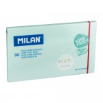Bloc 90 notas super adhesivas azul pastel 76x127mm milan