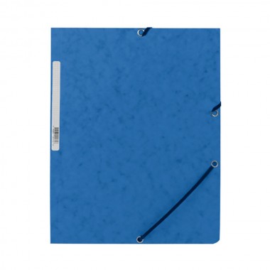 Carpeta gomas kf02167 cartón azul con solapas din a4 q-connect