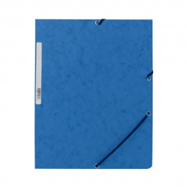 Carpeta con gomas cartón azul con solapas din a4