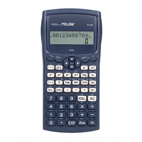 Blister calculadora científica m240 serie 1918, azul milan
