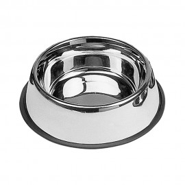 Comedero acero inoxidable antideslizante 0,45 l ø19 cm