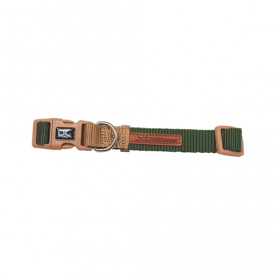 Collar verde-beige forest-british x-trm doble premium 48-66x2.5cm nayeco