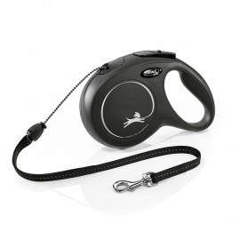 Correa extensible flexi classic 8 m de cinta talla m hasta 20 kg color negro