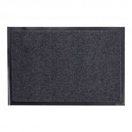 Felpudo negro antideslizante 60 x 40 cm