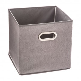 Caja organizadora color gris claro para estanteria 31 x 31 cm