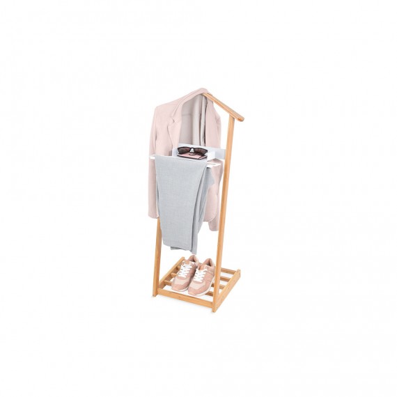Galan de noche bambu con repisa para zapatos 43,5x34x102cm