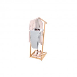 Galan de noche bambu con repisa para zapatos 43,5 x 34 x 102 cm
