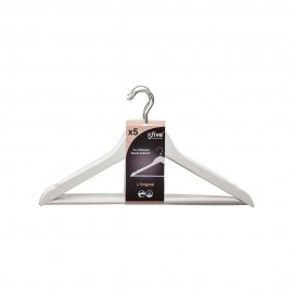 Perchas color blanco, 5 uds