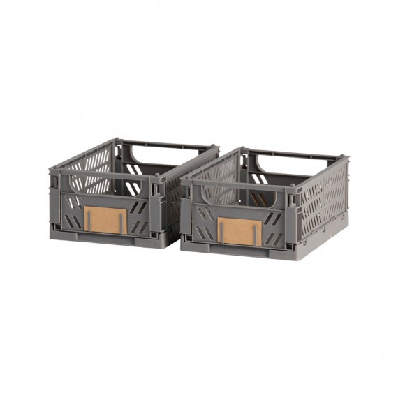 Caja almacenaje plegable 17x12.5x7cm set 2 piezas