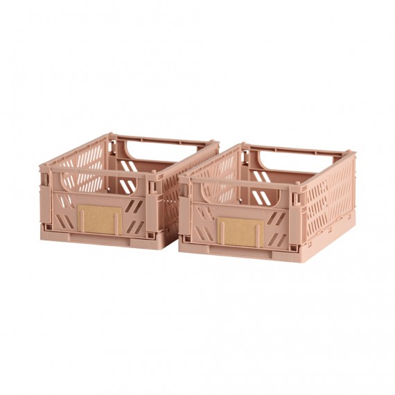 Caja almacenaje plegable 25x16.5x10cm set 2 piezas