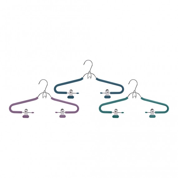 Percha cromo-espuma con 2 pinzas mondex