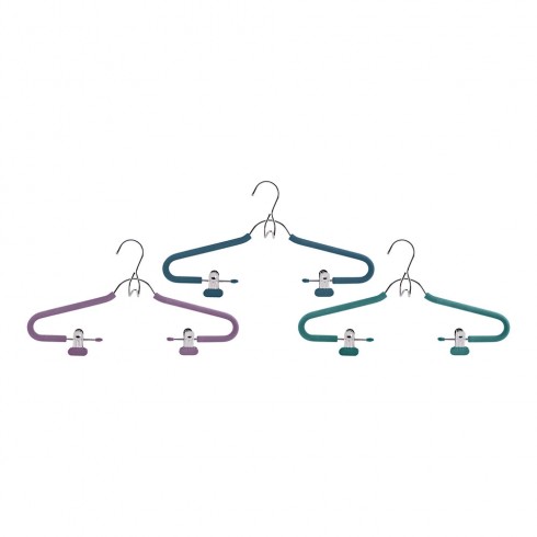 Percha cromo-espuma con 2 pinzas mondex