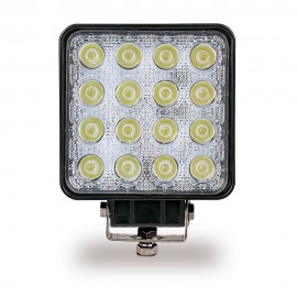Faro de trabajo cuadrado 16 leds 3500 im 48w 10 - 48v