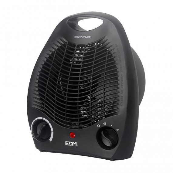 Calefactor de suelo vertical. color negro. 1000-2000w edm