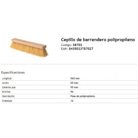 CEPILLO BARRENDERO 500MM PUA PVC
