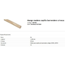 MANGO CEPILLO BARR.S/ROSC.1300X28