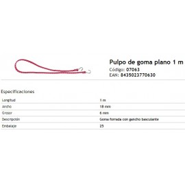 PULPO DE GOMA PLANO 20MMX1M